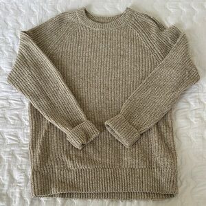 Abercrombie and Fitch Classic Tan Knit Sweater